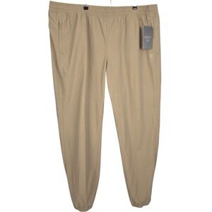 VRST Jogger Pants Mens XXL Tan Elastic Waist Stretch Athletic Drawstring NWT